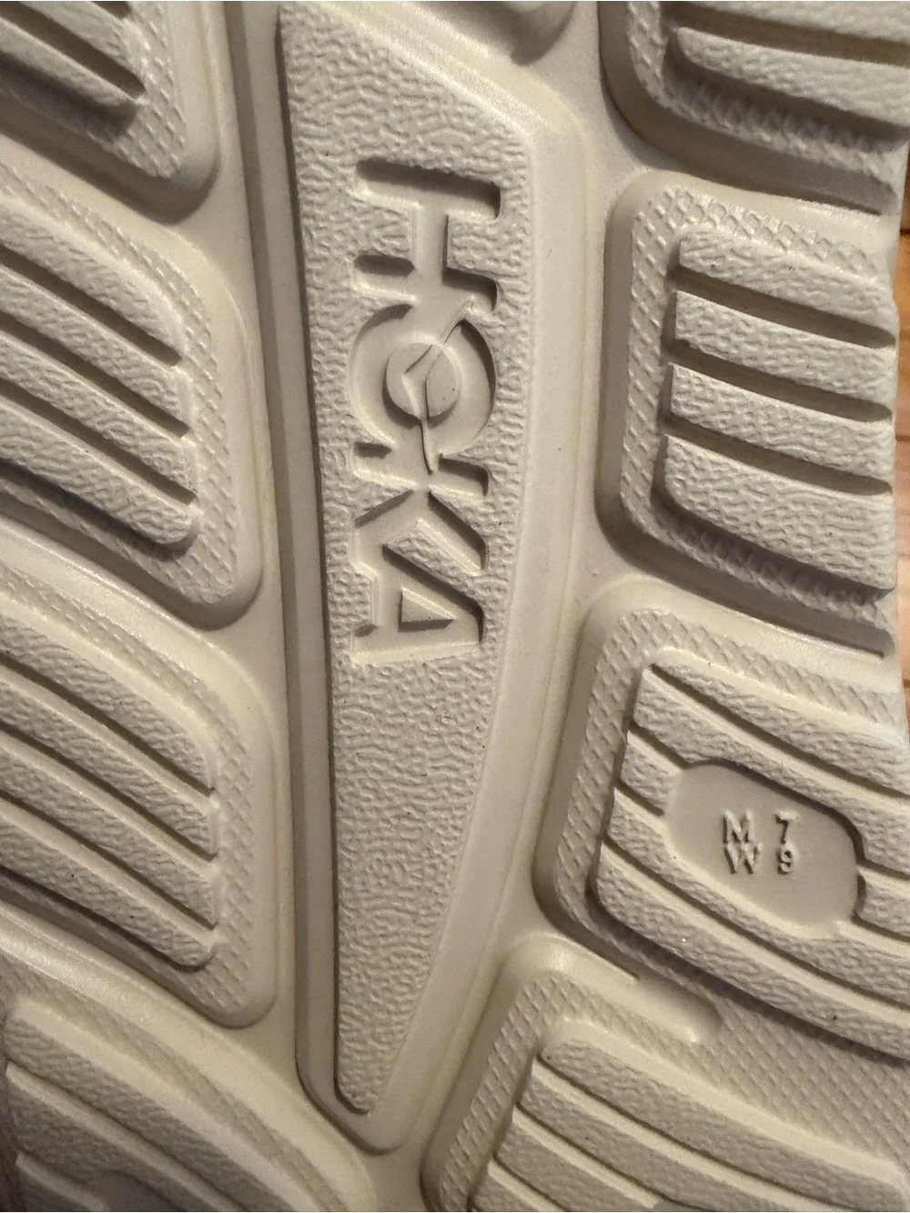 Hoka One One Women's White Foam Slide Sandals